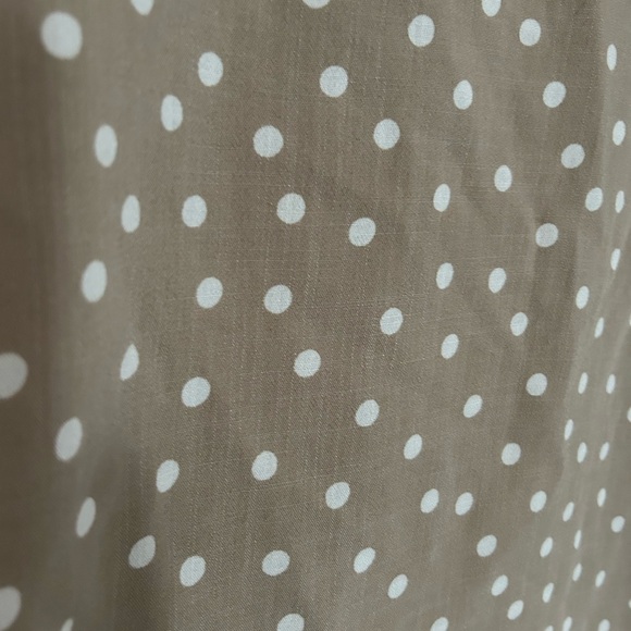 Brown Polka Dot V-Neck Tunic Shirt - Picture 4 of 5